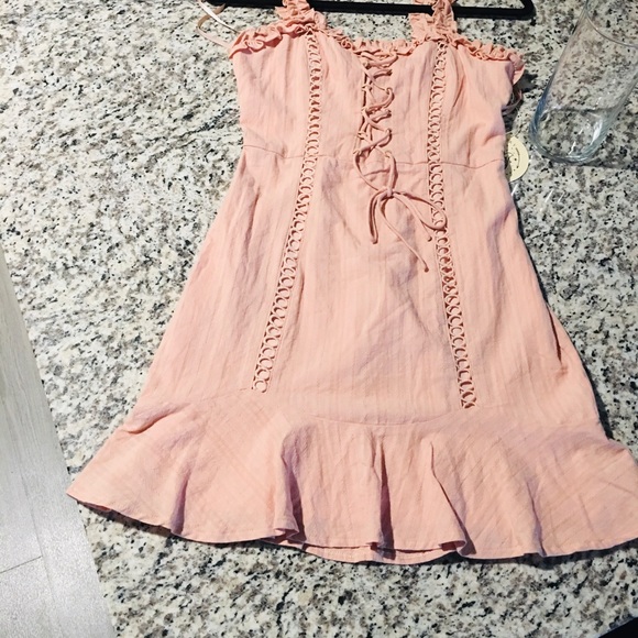 Kiss The Sky Layla Lace-Up Mini Dress (summer time 😎☀️ ) - Picture 2 of 6